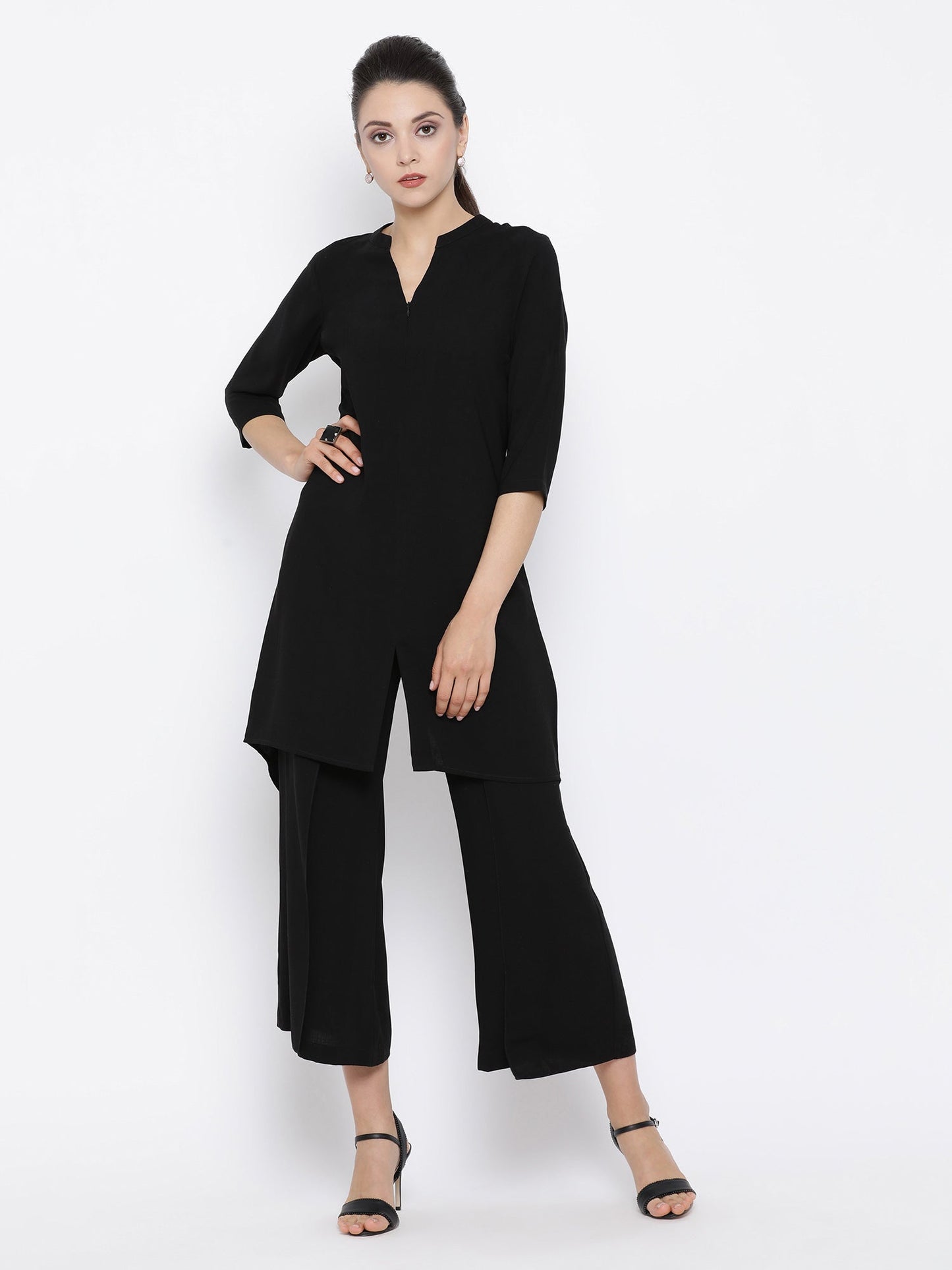Black Asymmetrical Tunic