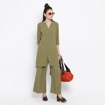 Olive Asymmetrical Tunic