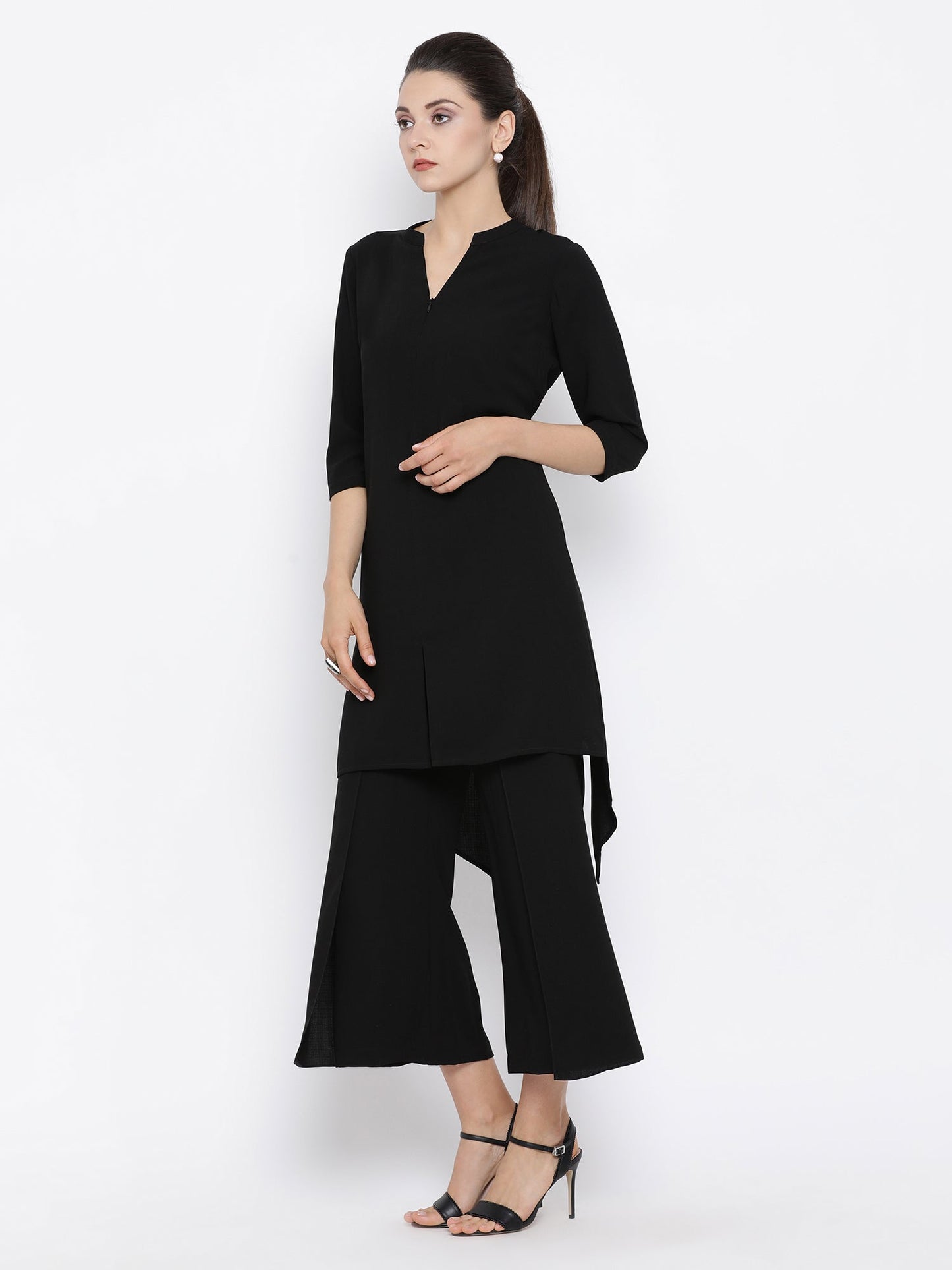 Black Asymmetrical Tunic