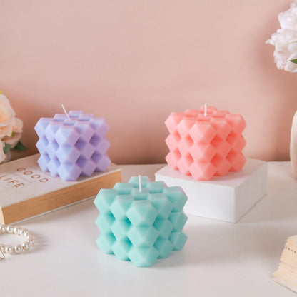 Geometric Wax Candle