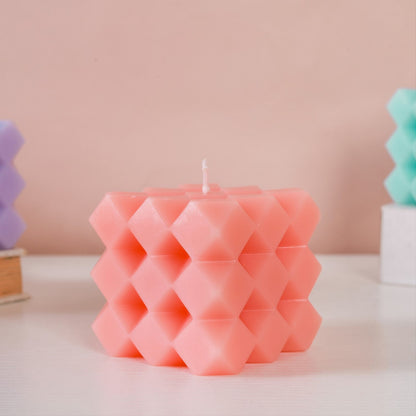 Geometric Wax Candle - Candle | Living room decor ideas