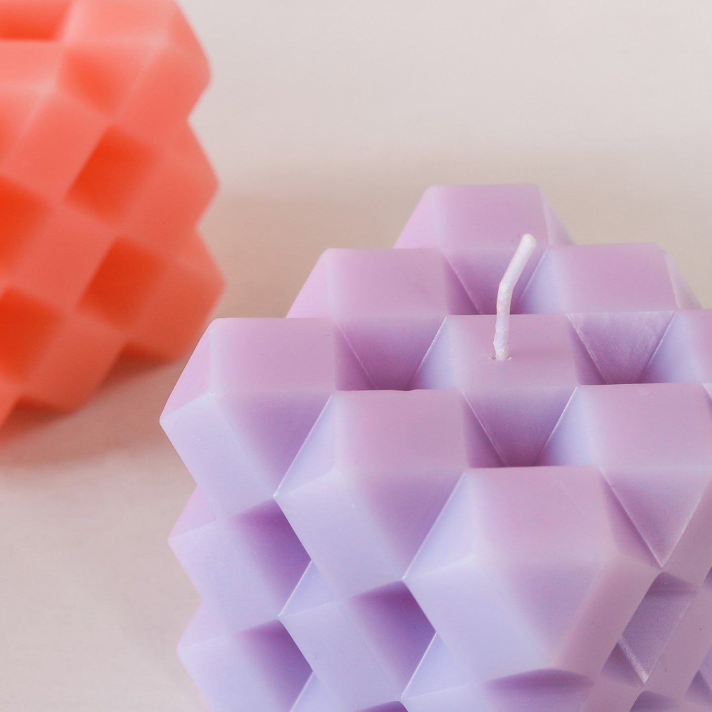Geometric Wax Candle