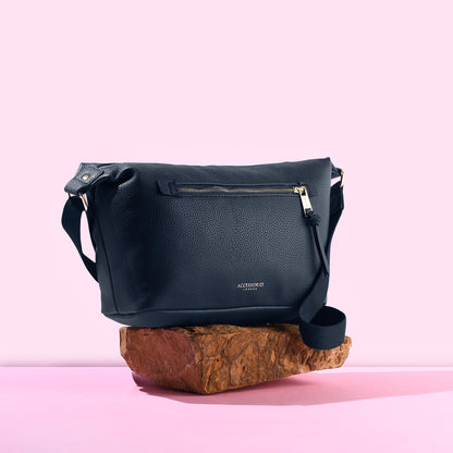 Women's Blue Slouchy Webbing Strap Bag