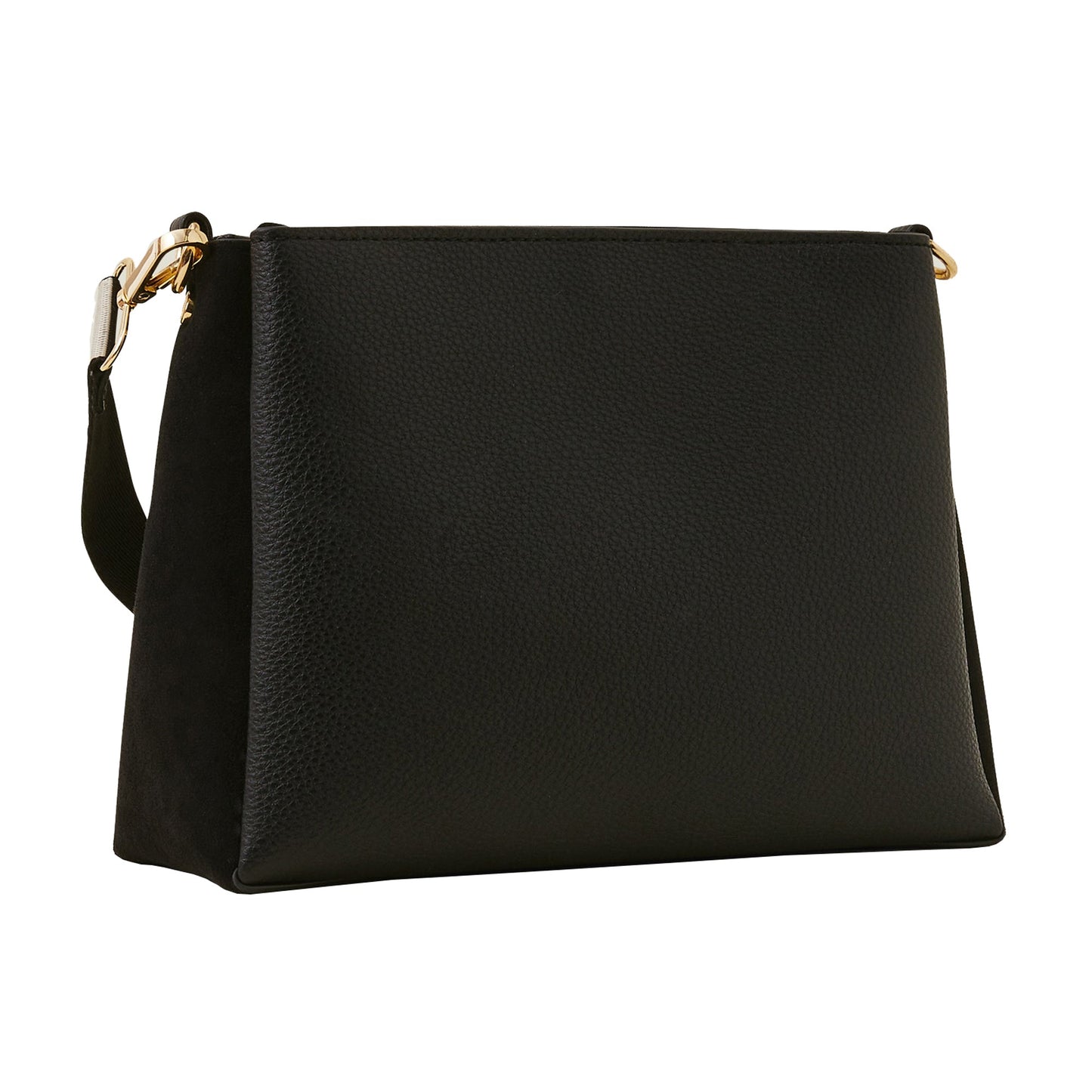 Women's Black Webbing Cross-body Bag