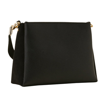 Women's Black Webbing Cross-body Bag