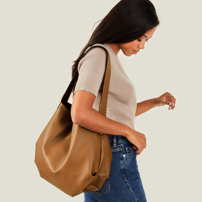 Women's Tan Slouch Shoulder Bag