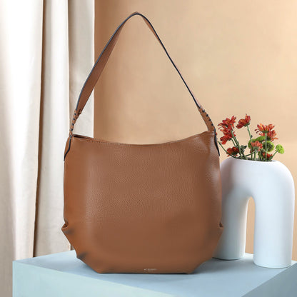 Women's Tan Slouch Shoulder Bag