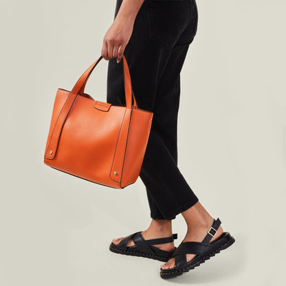 Women's Orange Evie Medium Handheld Bag