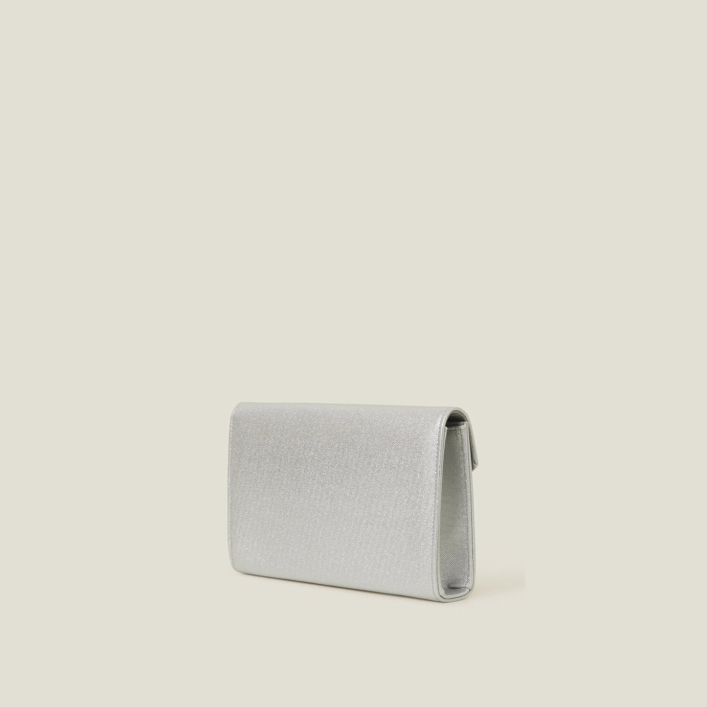 Metallic Envelope Clutch Bag-Silver