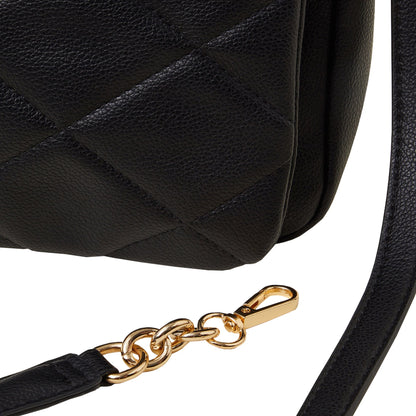 Women's Black Large Quilted Sling Bag