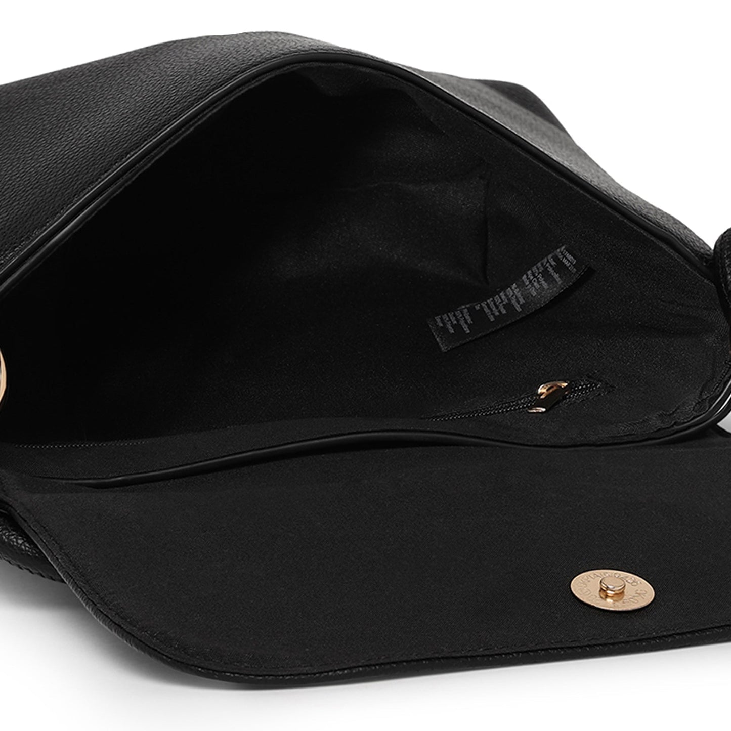Women's Black Large Quilted Sling Bag