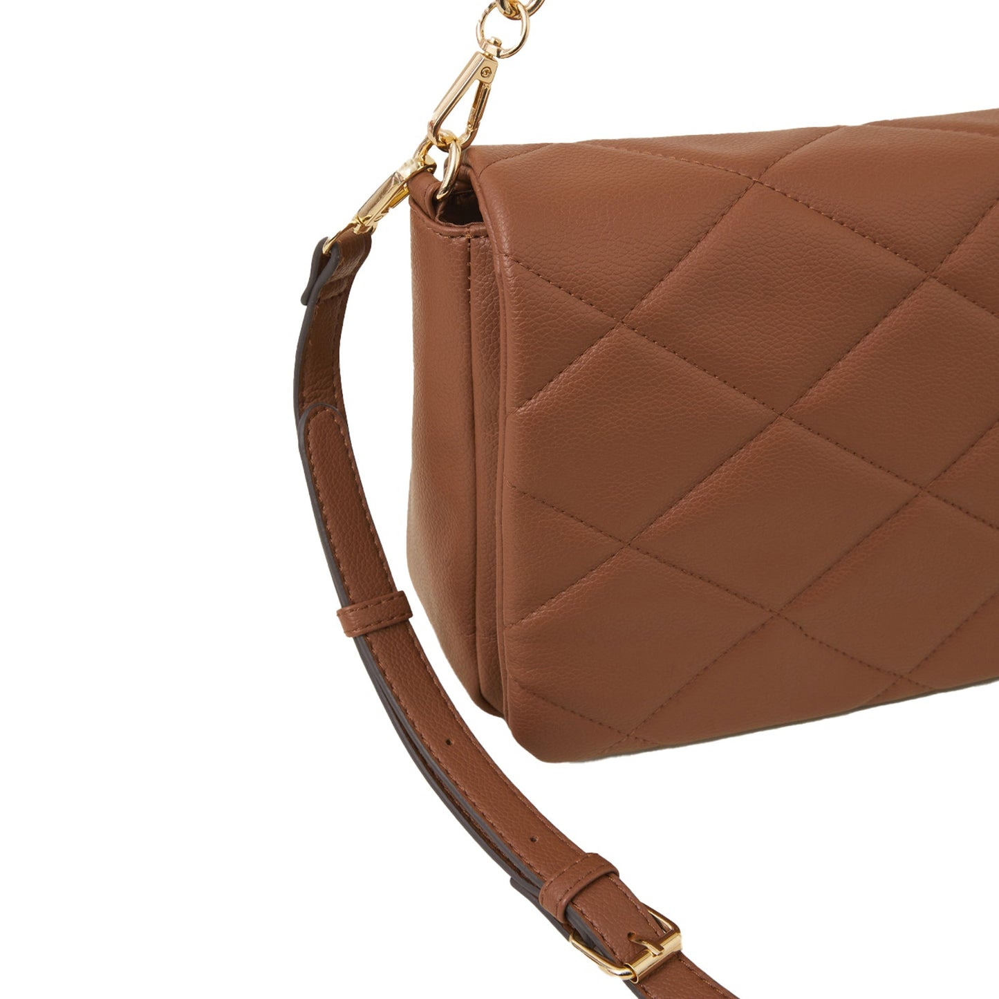 Women's Brown Large Quilted Sling Bag