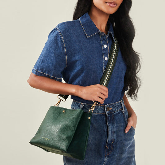 Green Webbing Strap Sling Bag