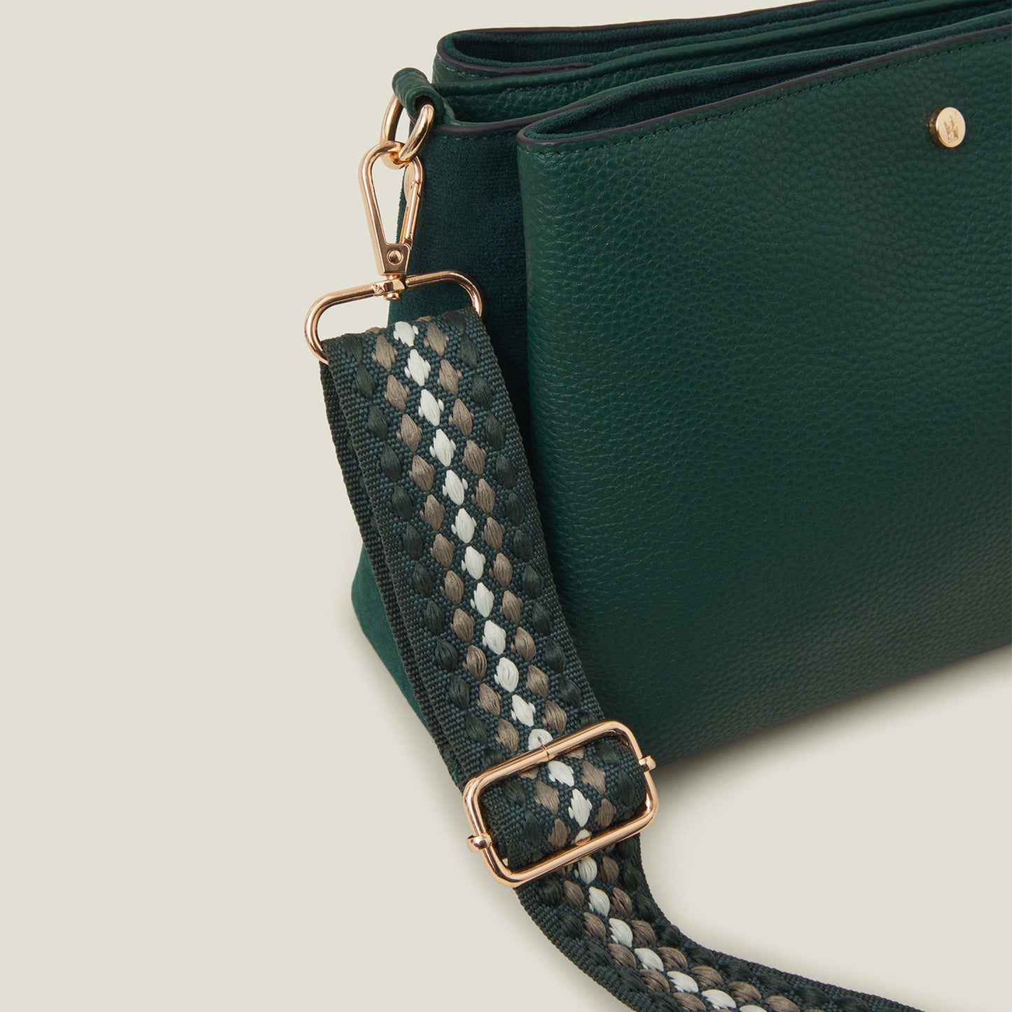 Green Webbing Strap Sling Bag