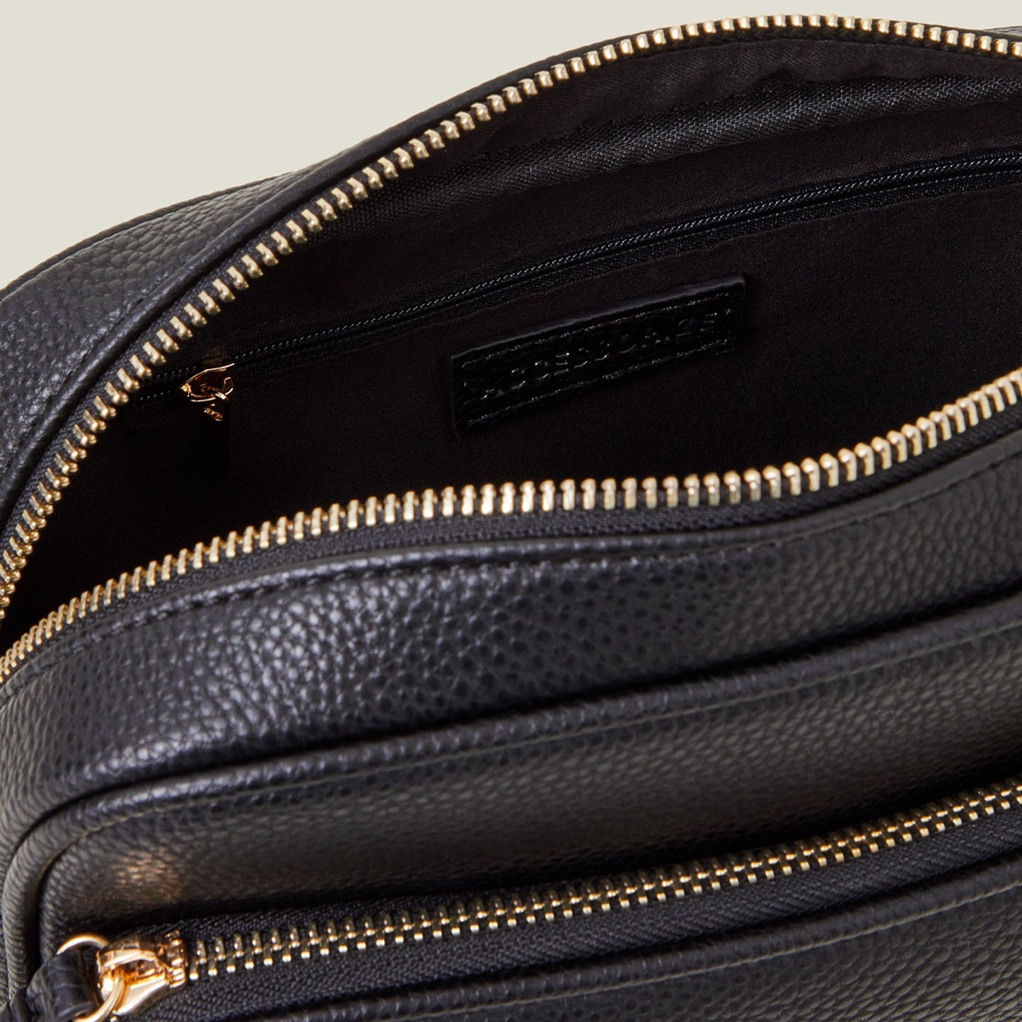 Women's Black Dina Double Zip Camera Bag