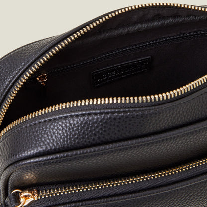 Women's Black Dina Double Zip Camera Bag