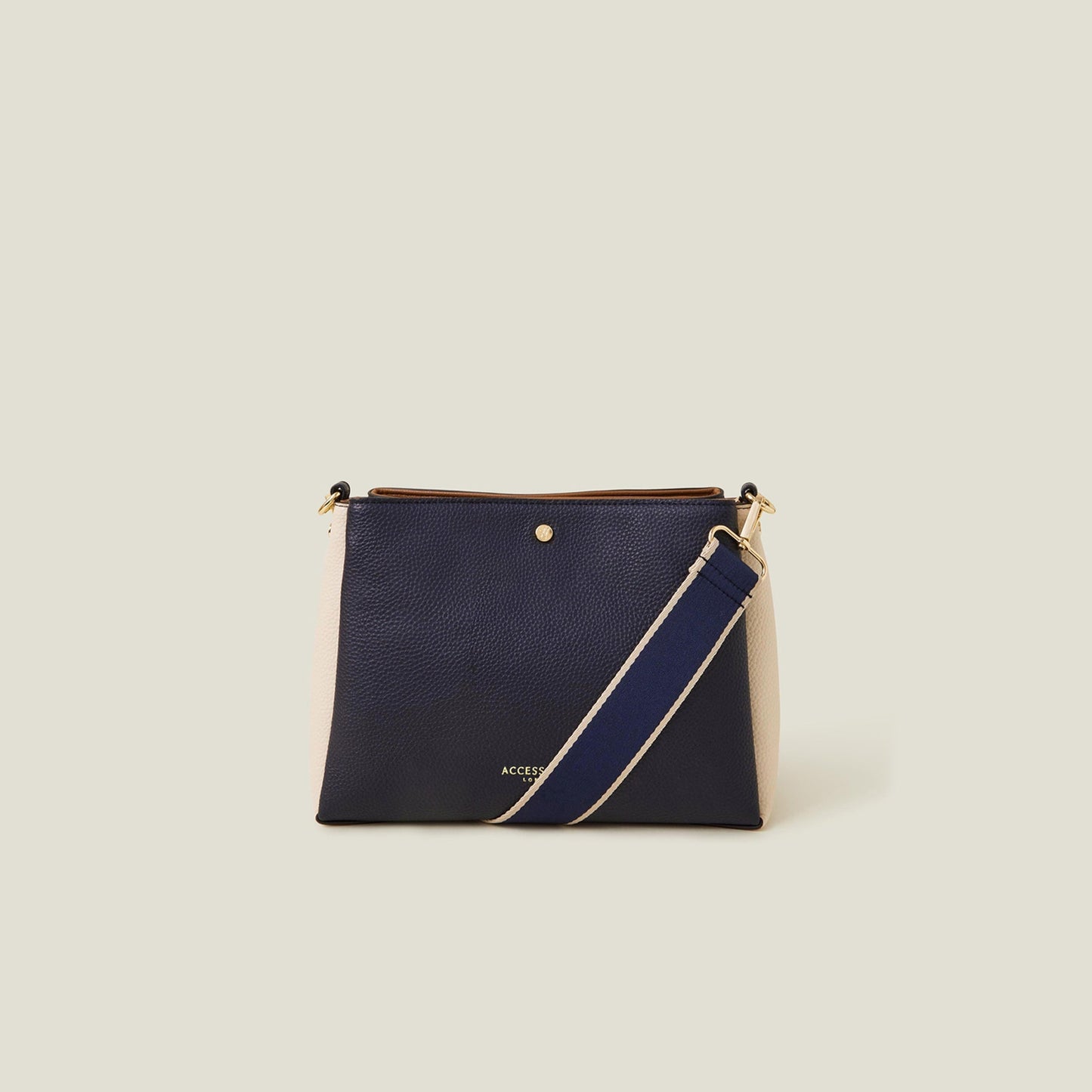 Colour Block Triple Compartment Sling Bag