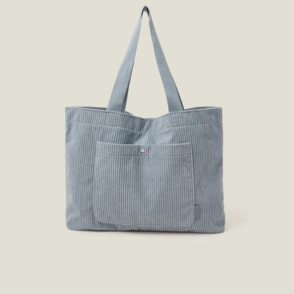 Corduroy Shopper Bag Blue