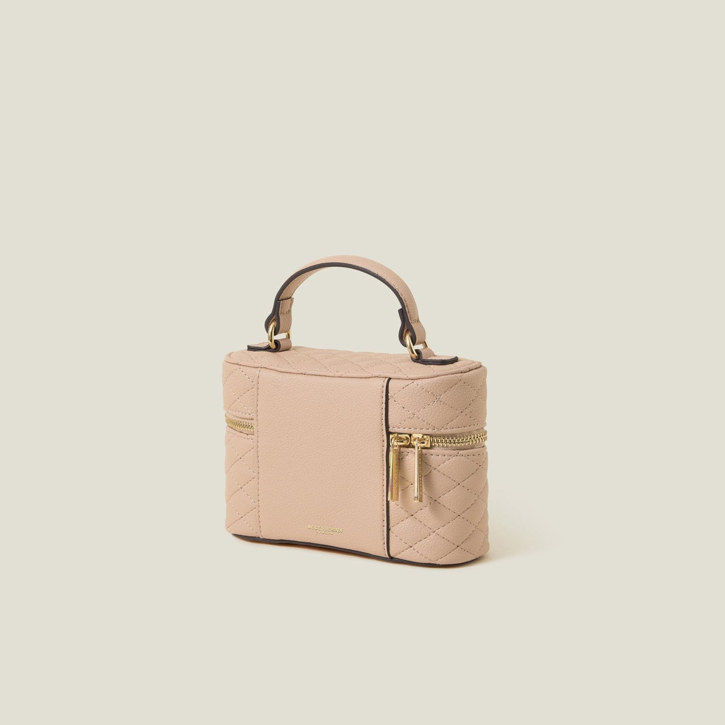 Pink Quilted Top Handle Sling Bag
