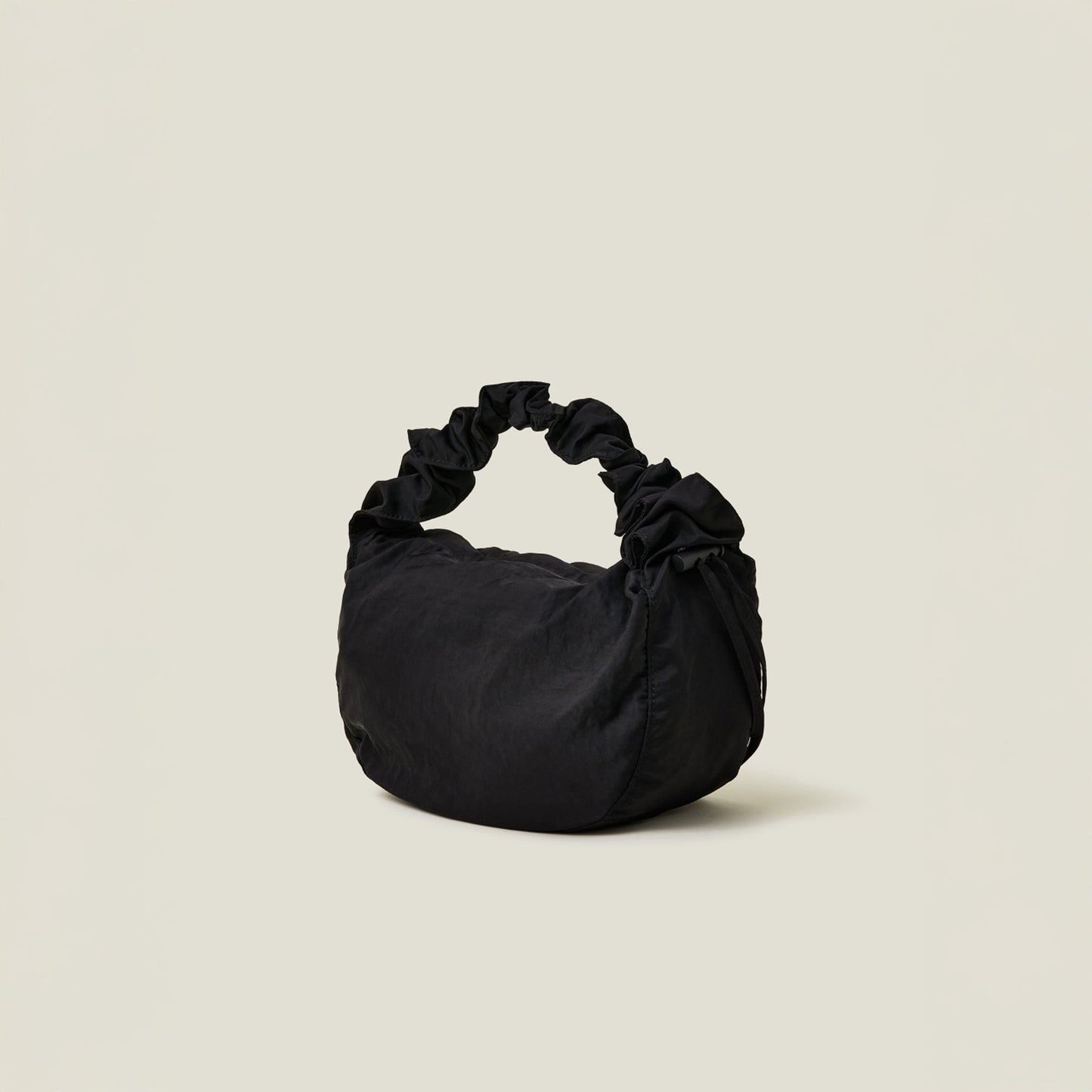 Black Ruched Strap Sling Bag
