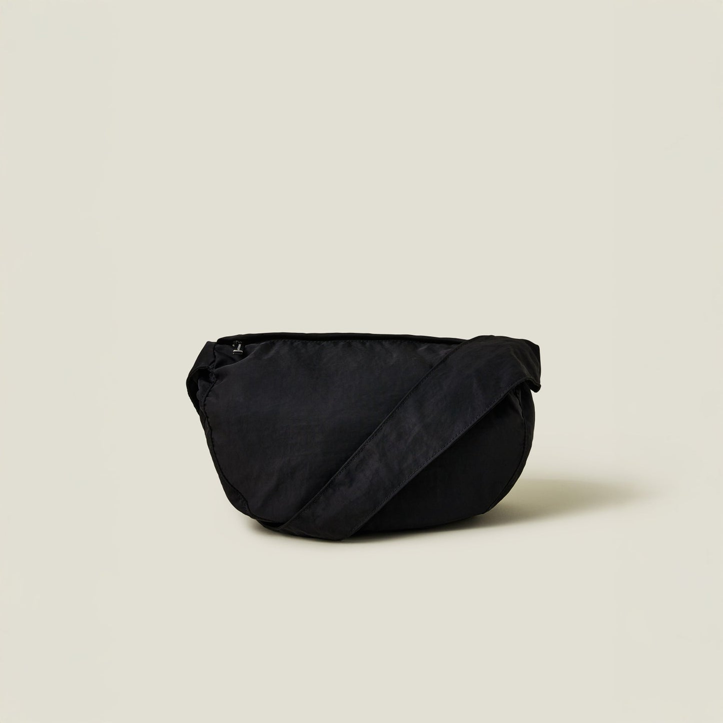 Black Ruched Strap Sling Bag