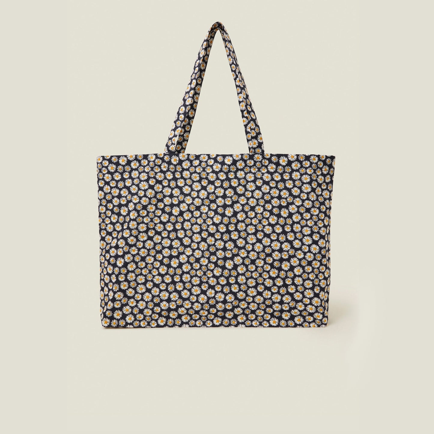 Blue Daisy Print Cotton Shopper Bag
