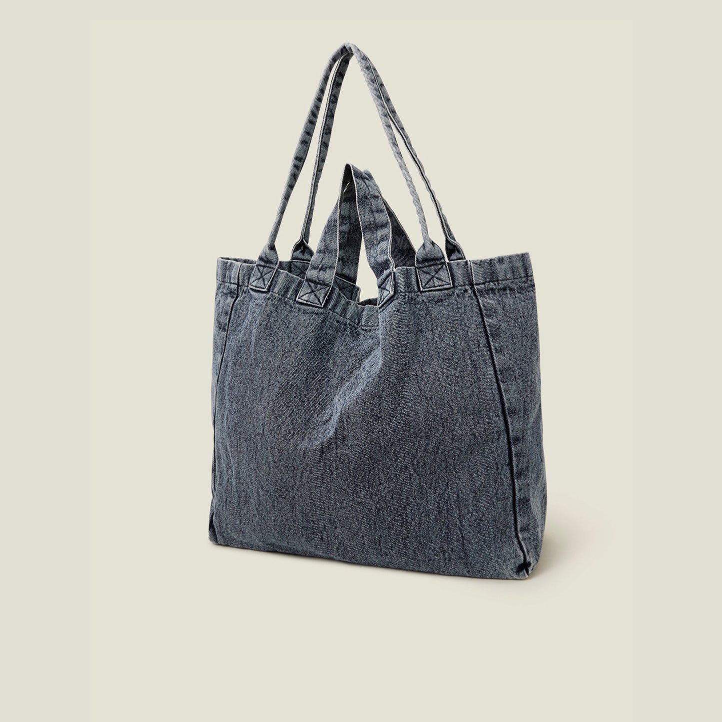 Blue Washed Denim Tote Bag