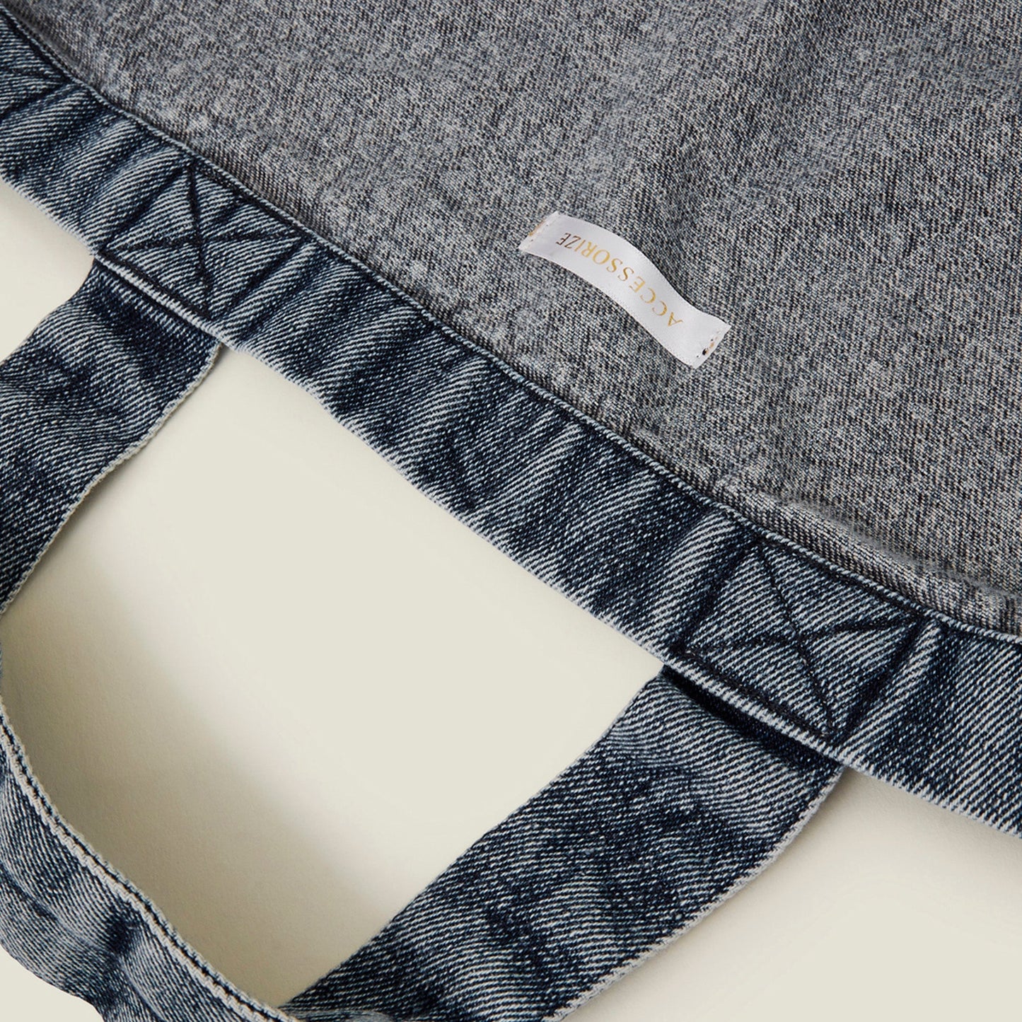 Blue Washed Denim Tote Bag