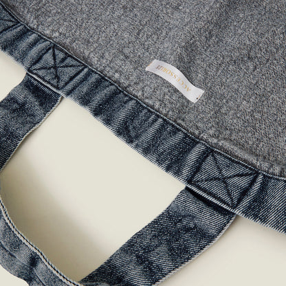 Blue Washed Denim Tote Bag