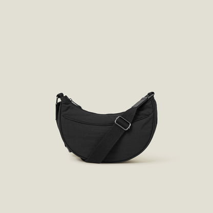Nylon Cross-Body Sling Bag Black
