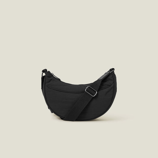 Nylon Cross-Body Sling Bag Black
