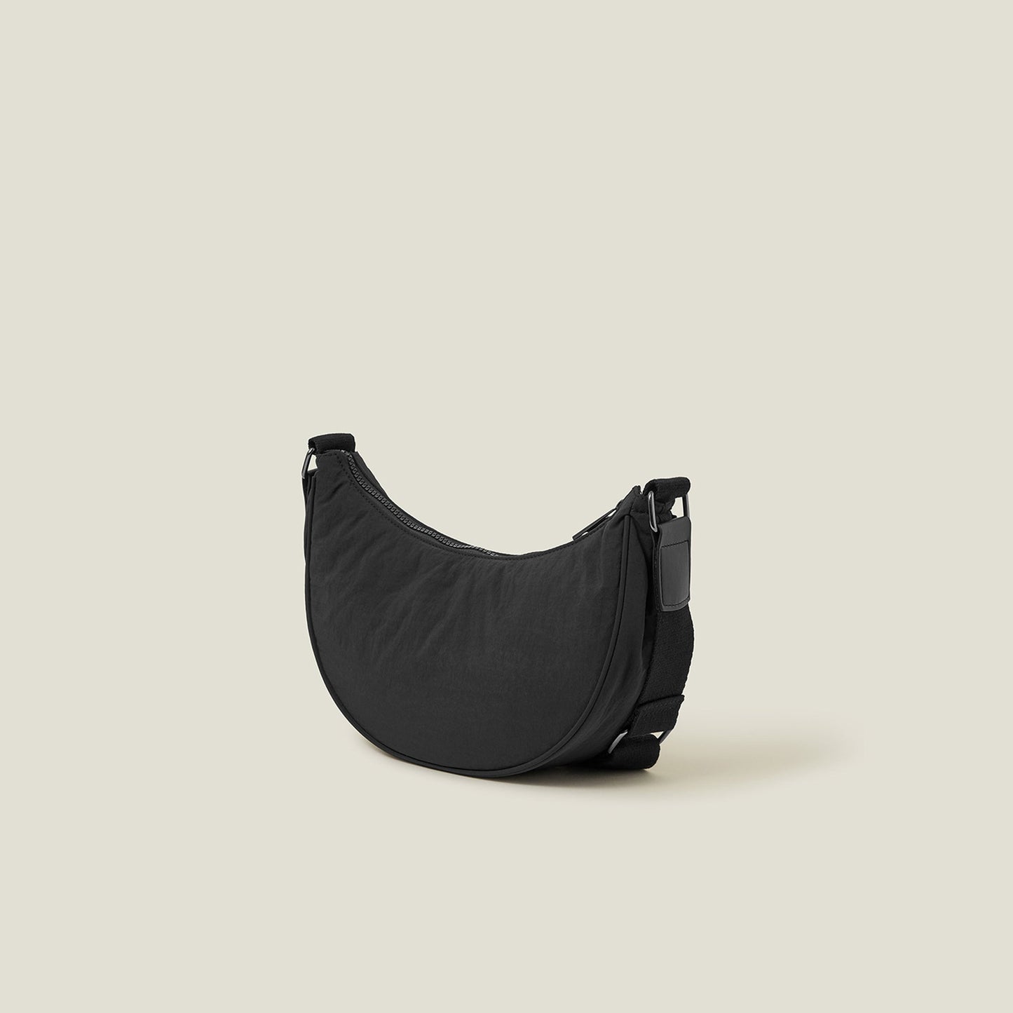 Nylon Cross-Body Sling Bag Black