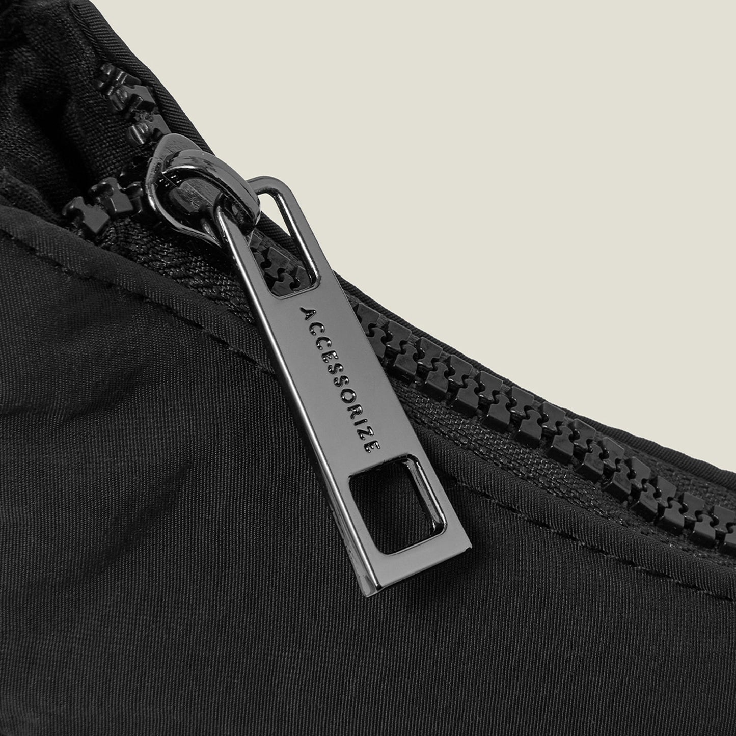 Nylon Cross-Body Sling Bag Black
