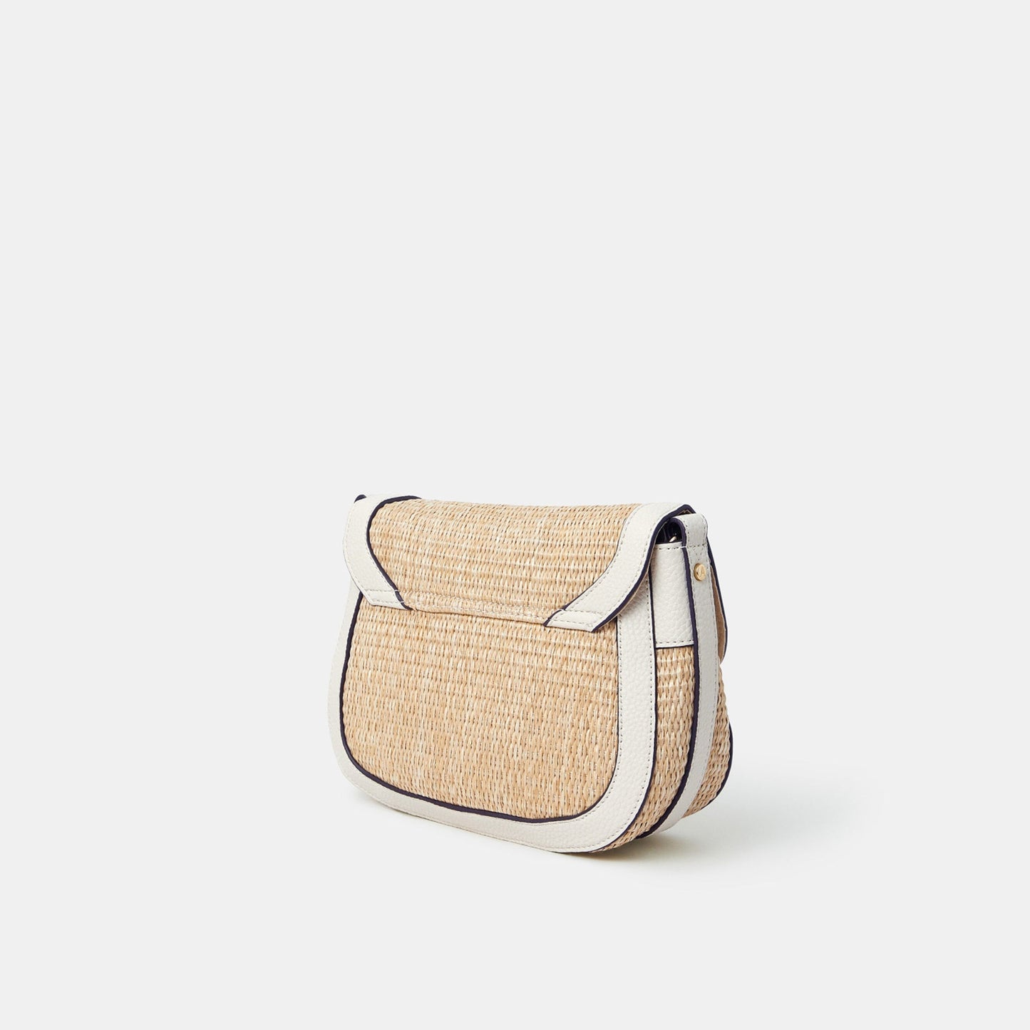Cream Woven Satchel Sling Bag