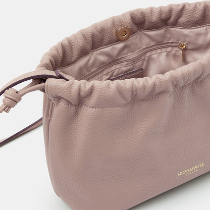 Pink Drawstring Sling Bag