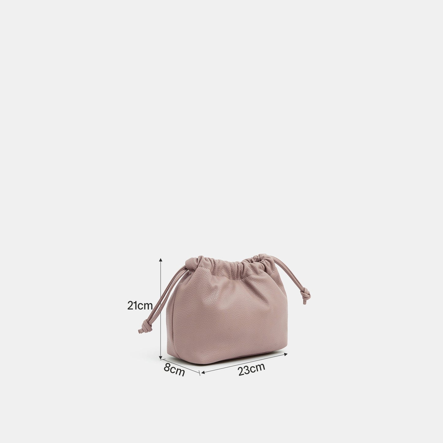 Pink Drawstring Sling Bag