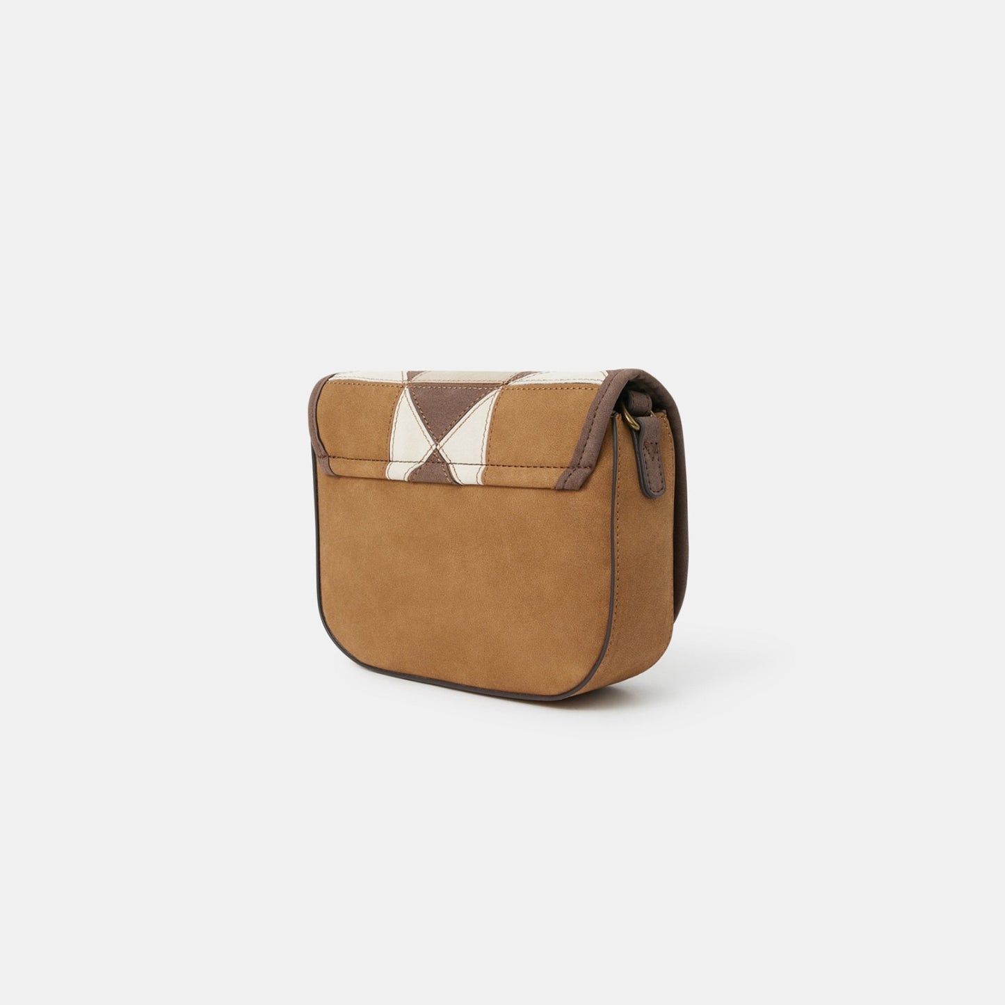 Brown Patch Work Sling Bag