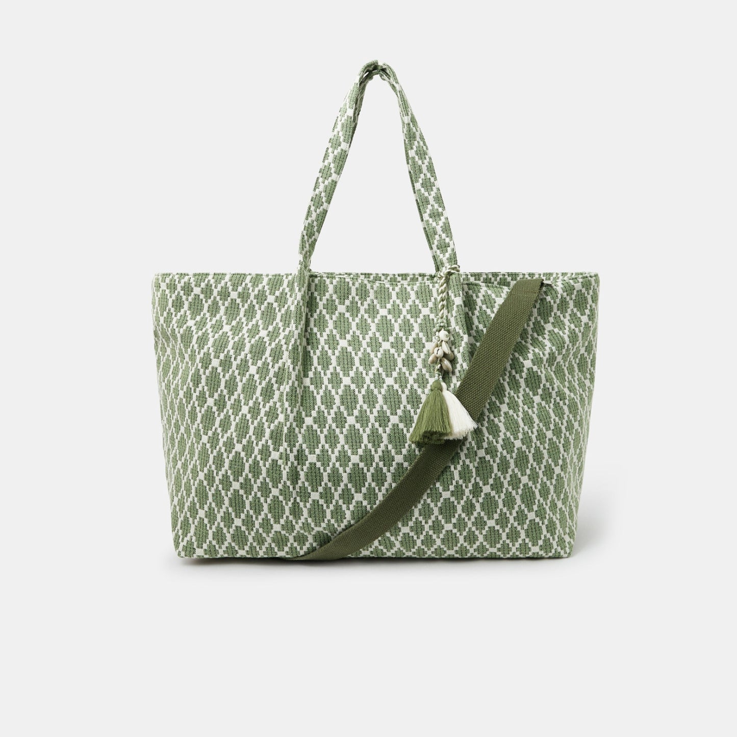 Geometric Print Weekender Bag