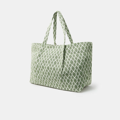 Geometric Print Weekender Bag