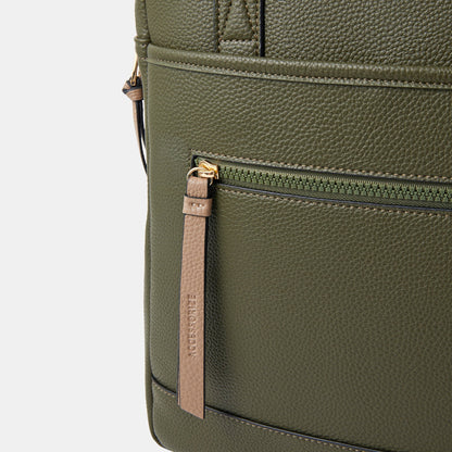 Green Backpack Top Handle Fits a 12x8 in laptop