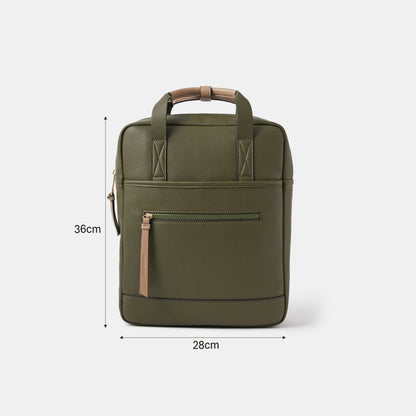 Green Backpack Top Handle Fits a 12x8 in laptop