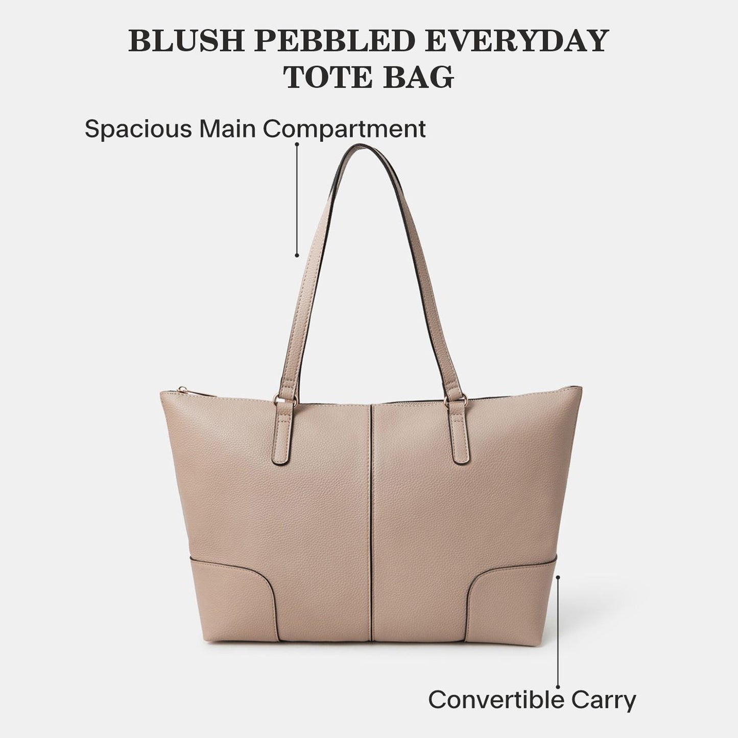 Pink Plain Tote Bag