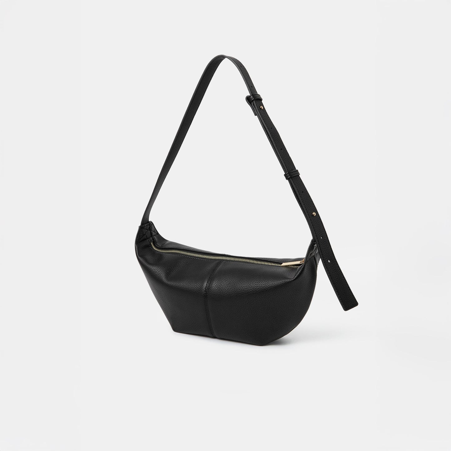 Black Pu Sling Trial Shoulder Bag