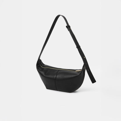 Black Pu Sling Trial Shoulder Bag
