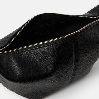 Black Pu Sling Trial Shoulder Bag