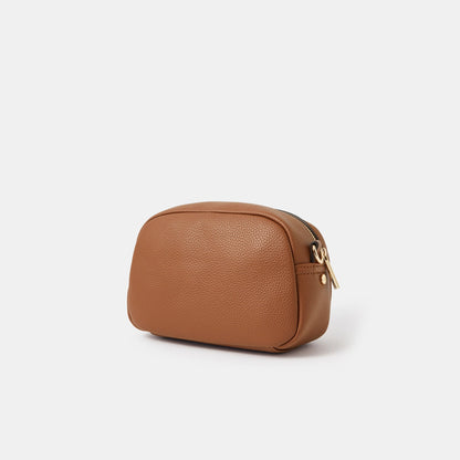 Brown Webbing Strap Small Sling Bag