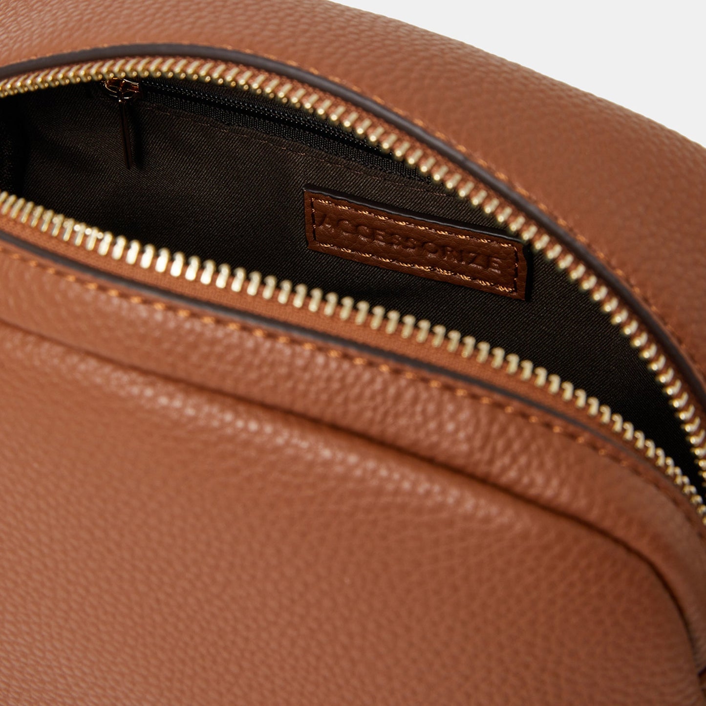 Brown Webbing Strap Small Sling Bag