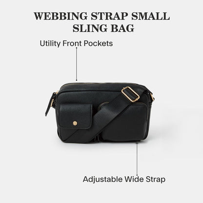 Black Utility Sling Bag