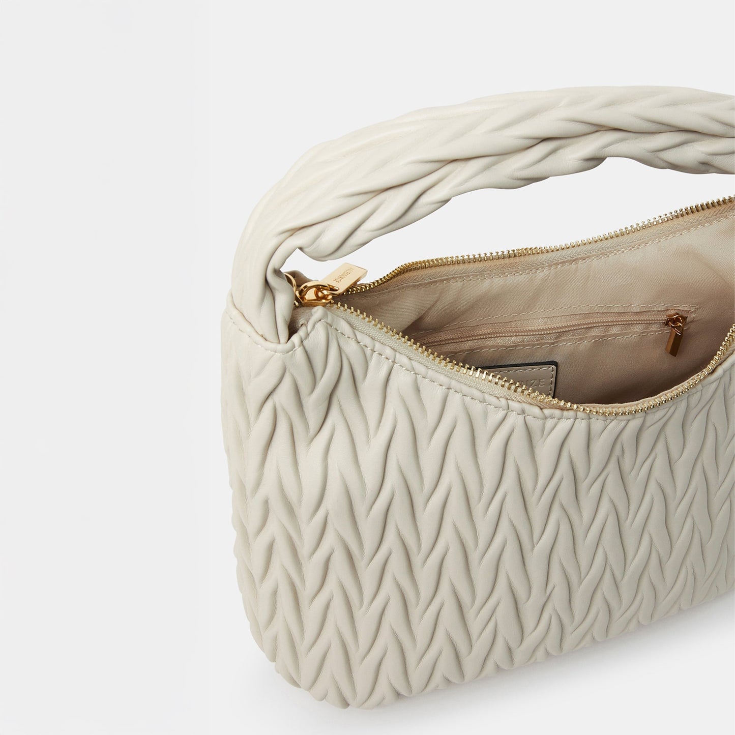 Cream Quilted Handheld