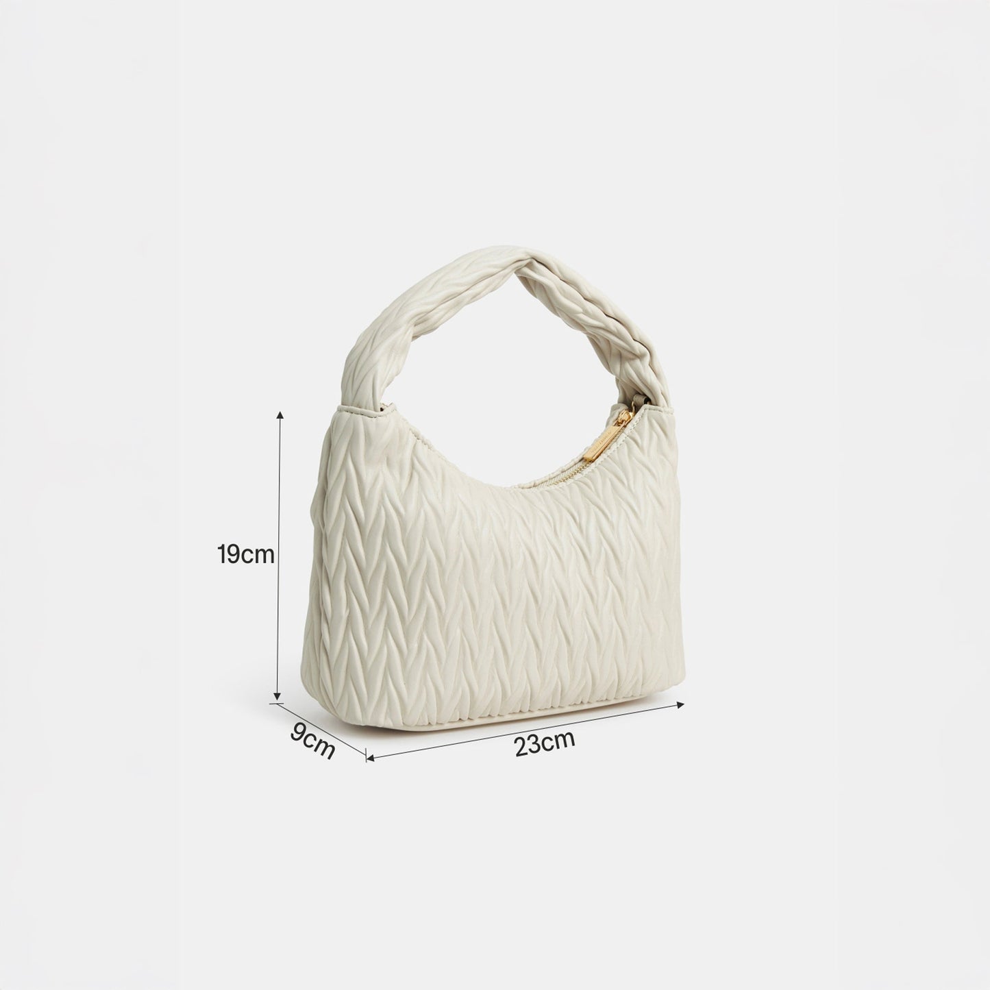 Cream Quilted Handheld
